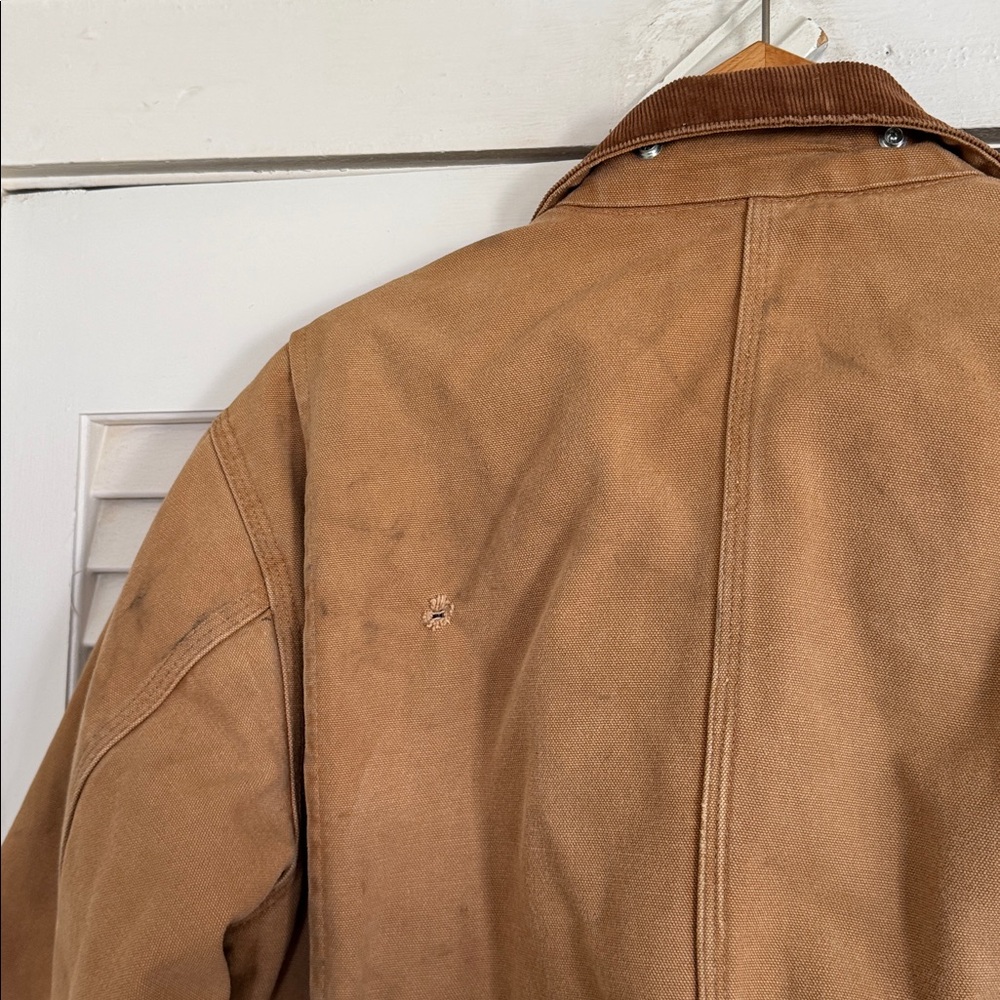 Vintage Carhartt Mens 42R Distressed Quilted Canvas Coveralls 996QZ USA Made - Picture 14 of 16